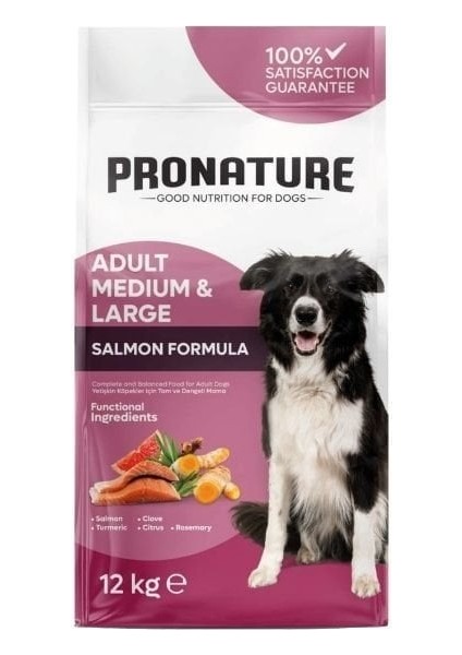 Derma Shine Somonlu ve Pirinçli Yetişkin Köpek Maması 12 kg