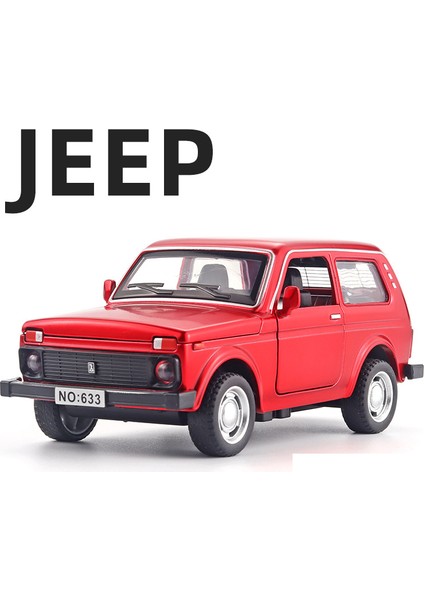 1:32 Lada Jeep Nostaljik Model Araç Alaşım Araba Pres Döküm Modeli Ses ve Işık Çocuk Oyuncakları Bilgisayar Masaüstü Süsler Çocuk Hediye (Yurt Dışından)