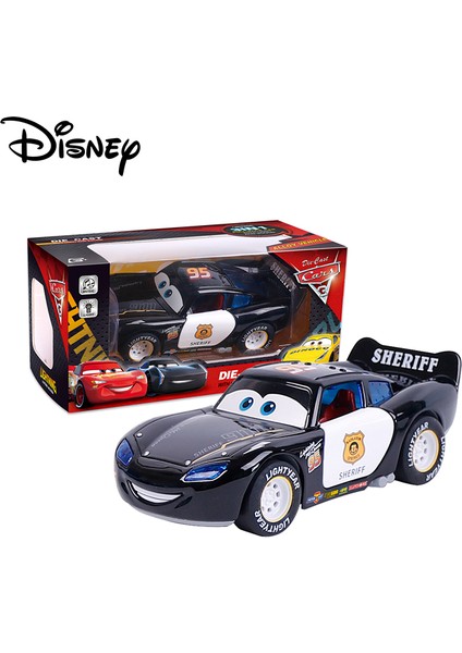 Disney Pixar Arabalar Yıldırım Mcqueen Ses ve Işık Sürümü Çift Kapılı Geri Çekilebilir Araba 1:32 Döküm Araçlar Alaşım Araba Oyuncak Hediyeler (Yurt Dışından)