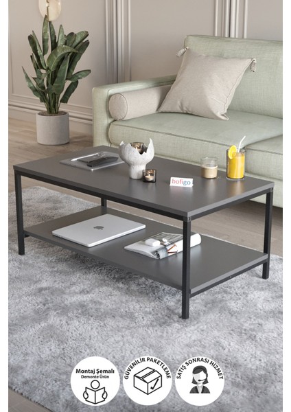 Orta Sehpa Yan Sehpa Dekoratif Sehpa Metal Sehpa Athena Antrasit