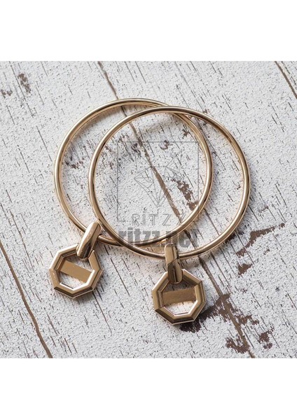 Metal Çanta Sapı // Aparatlı Vidalı Halka Gold (Çift)