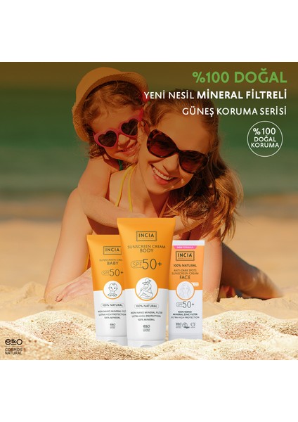%100 Doğal Yüz Güneş Kremi Leke Karşıtı Aydınlık Görünüm Mineral Filtre Uva1 Uva2 Uvb Spf 50+ 30 ml indirimleri