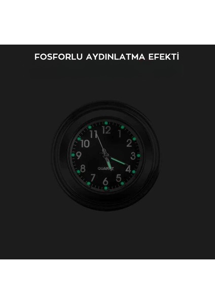 Evrensel Su Geçirmez Krom Bisiklet Gidon Saat Fosforlu Gösterge Motosiklet Saati Motor Aksesuarı indirimleri