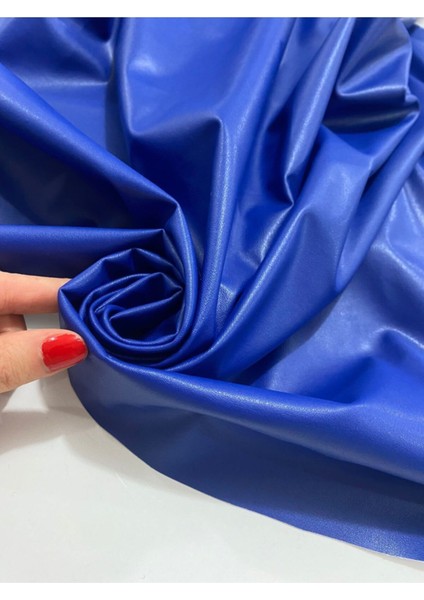 Saks Mavisi Suni Deri İçi Astarlı Çift En ( Eni 1,40 mt )