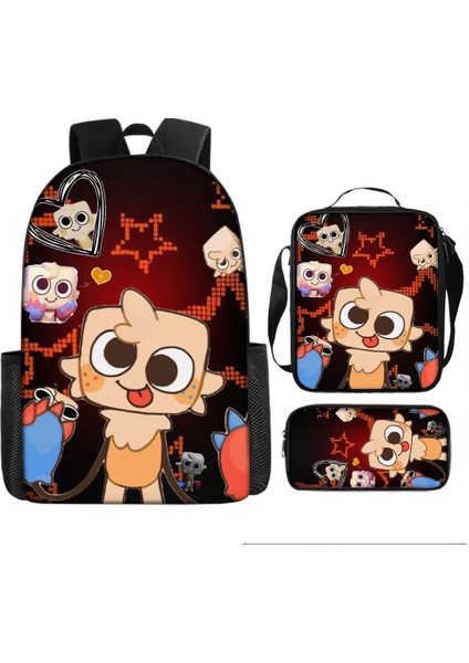 Dandy's World Karikatür Sevimli Omuz Çantası Öğrenci Okul Çantası Üç Parçalı Set (Yurt Dışından)