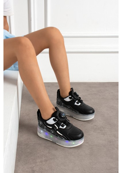 Patenli Işıklı Spor Ayakkabı Tekerekli Ayakkabı Paten Kaykay