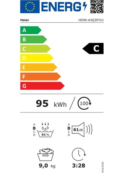 HD90-A3Q397U1-S 9 kg Wi-Fi Bağlantılı Isı Pompalı Kurutma Makinesi fırsatları