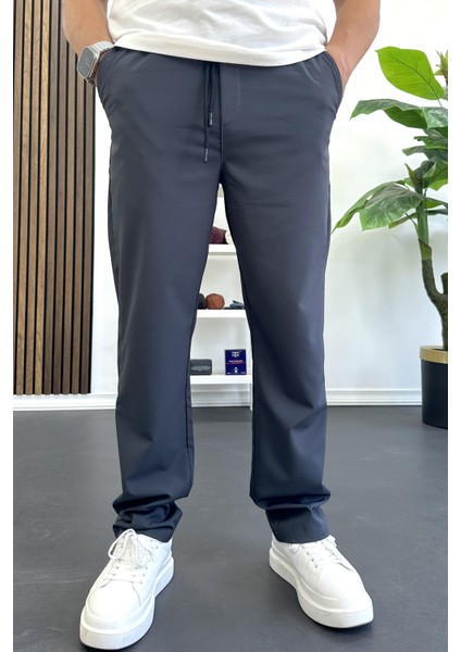 Erkek Beli Lastikli Jogger Pantolon Füme EDW394 fiyatları