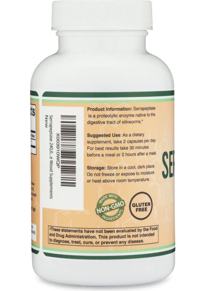 Serrapeptase 240,000 Spu Vegie 120 Capsul.abd Menşei. 4139 modelleri