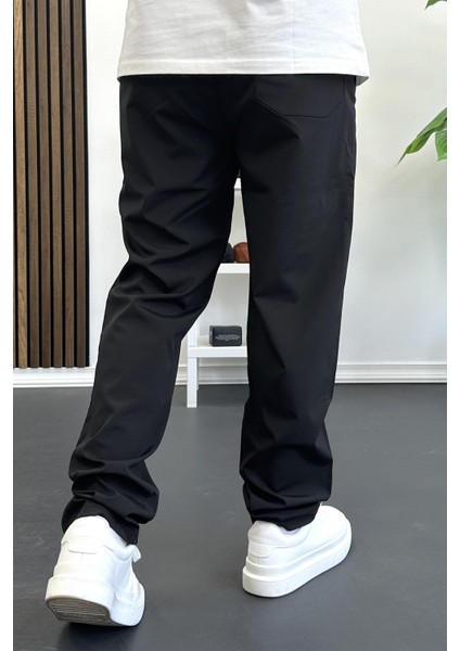 Erkek Beli Lastikli Jogger Pantolon Siyah EDW394 fırsatları