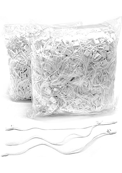 1000 Adet Beyaz Plastik Kilitli Etiket Ipi
