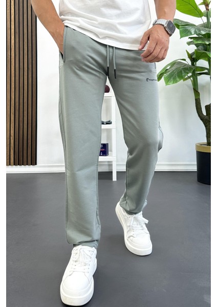 Erkek Regular Fit Düz Paça Eşofman Altı Yeşil EDW405 fiyatları