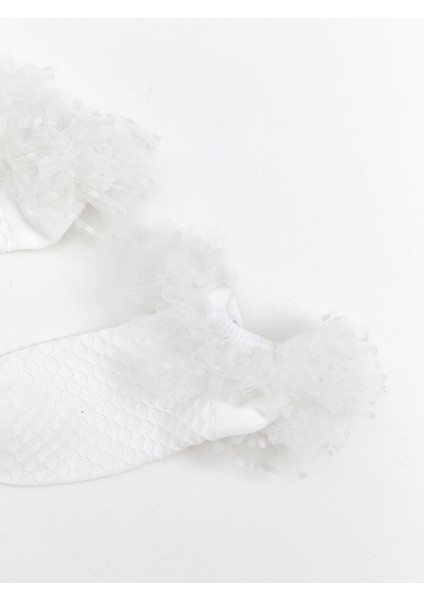 Yeni Sezon Basic Dantelli Kız Bebek Patik Çorap 2'li modelleri