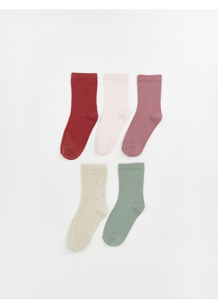 Yeni Sezon Basic Kız Bebek Soket Çorap 5'li