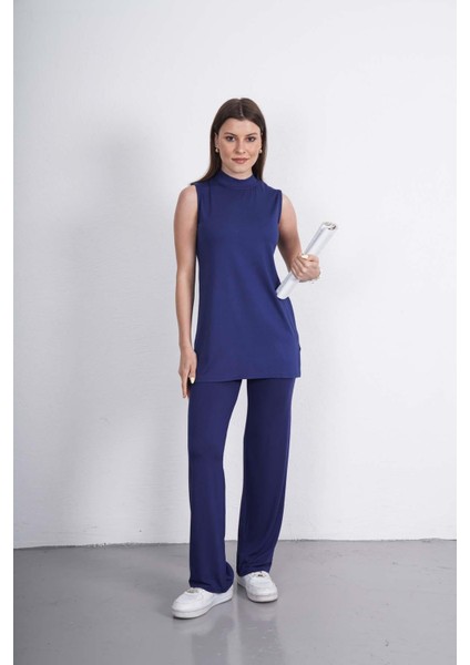 Viskon Kolsuz Tunik-Lacivert fiyatları