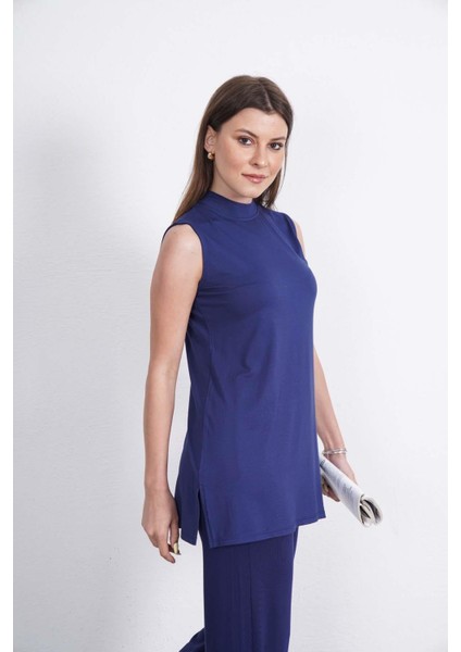 Viskon Kolsuz Tunik-Lacivert fırsatları