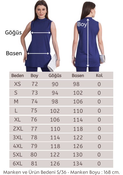 Viskon Kolsuz Tunik-Lacivert indirimleri