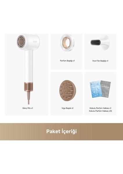 Hair Glory Mix Yüksek Hızlı Saç Kurutma Makinesi, Beyaz