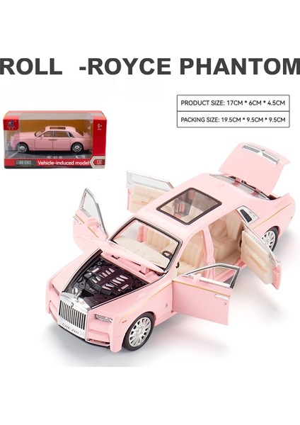 1:32 Rolls Phantom Phantom Alaşım Luxy Model Araba Metal Döküm Araç Ses ve Işık Geri Çekin Oyuncak Merkezi Kontrol Süsler Hediye (Yurt Dışından)