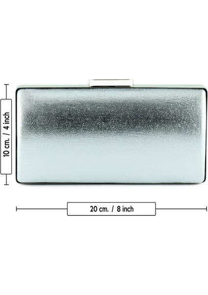 Lame Kristal Taşlı Metal Saplı Abiye El Çantası