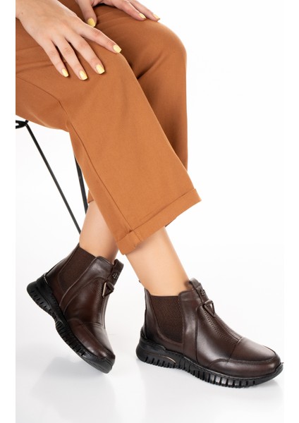 1453-1 Günlük Kadın - Tam Ortopedik - Hakiki Deri - Bot