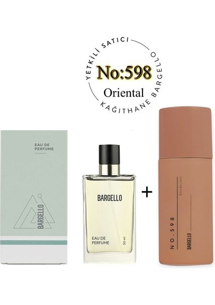 598 Unisex Parfüm Edp 50 ml + No: 598 Unisex Deodorant 150 ml - MNMS598DEO
