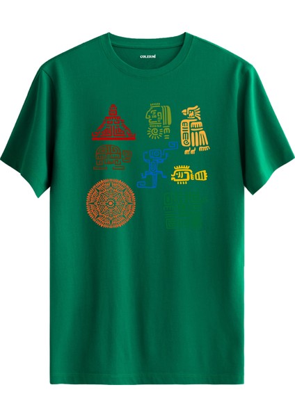 Etnik Semboller Baskılı Tişört