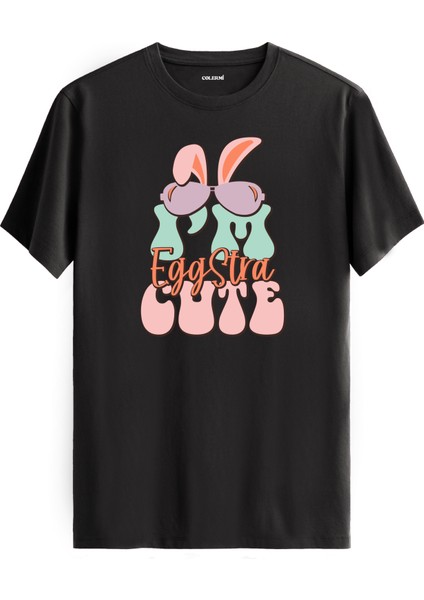 Eggstra Cute Bunny Baskılı %100 Pamuk Tişört