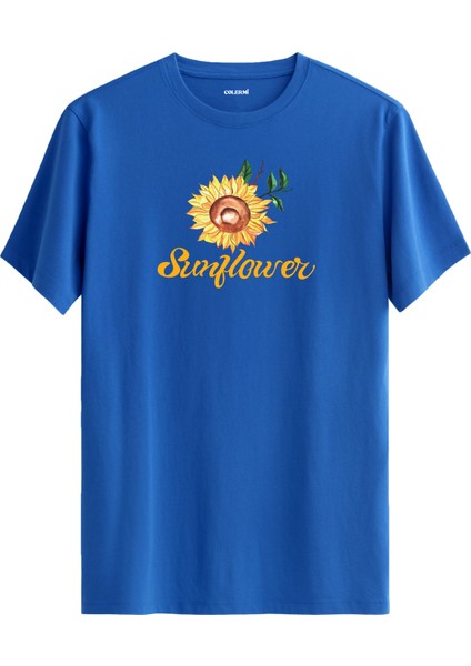 Sunflower Yazılı Çiçek Tişört