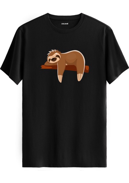 Tembel Hayvan Baskılı Tişört