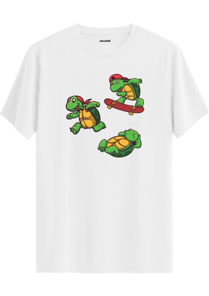 Kaplumbağa Karakter Baskılı Tişört