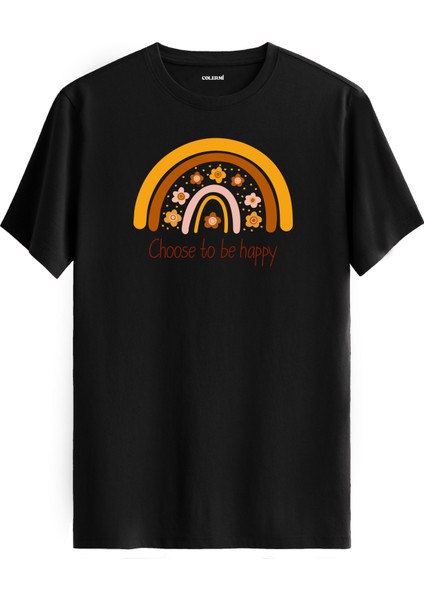 Çiçekli Motivasyon Yazılı Tişört Uniseks %100 Pamuk Premium Kumaş T-Shirt