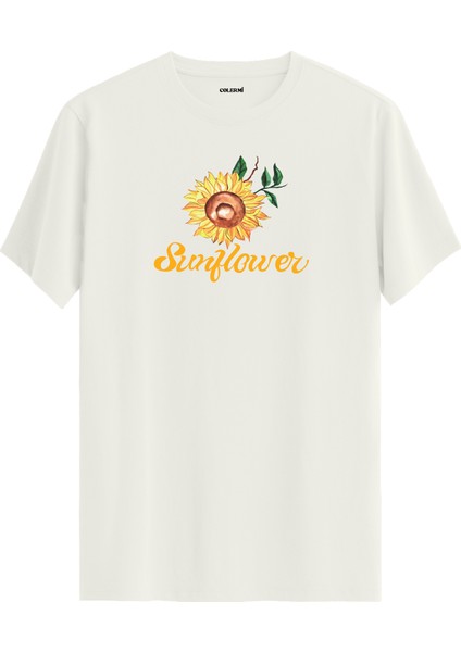 Sunflower Yazılı Çiçek Tişört