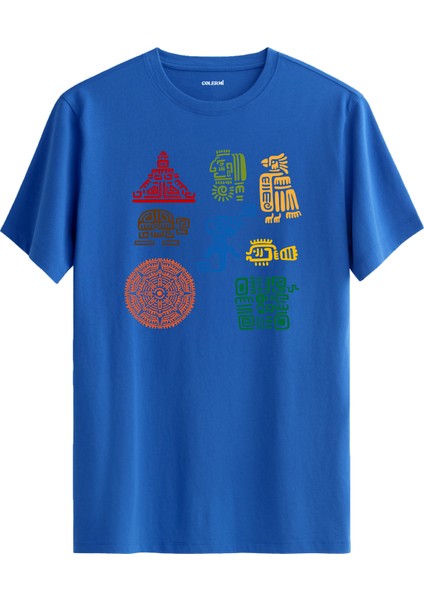 Etnik Semboller Baskılı Tişört