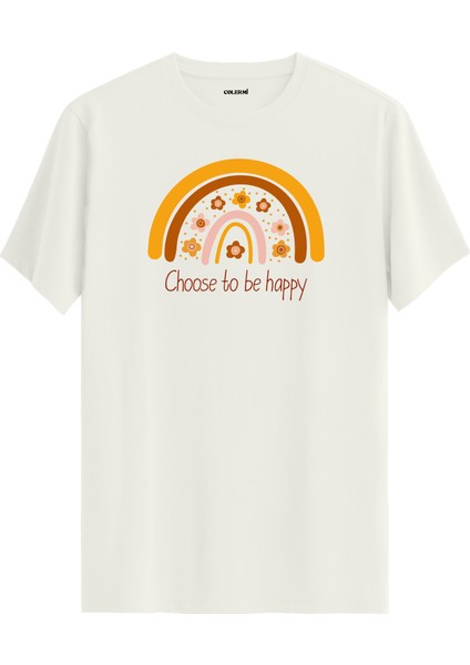 Çiçekli Motivasyon Yazılı Tişört Uniseks %100 Pamuk Premium Kumaş T-Shirt