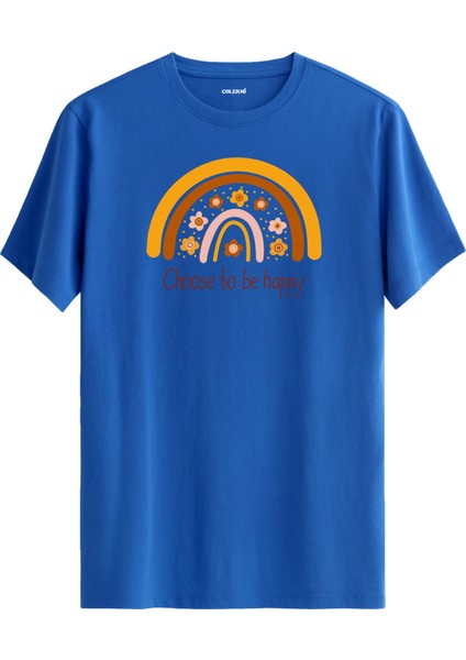 Çiçekli Motivasyon Yazılı Tişört Uniseks %100 Pamuk Premium Kumaş T-Shirt