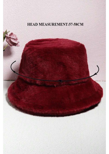 Cherry Peluş Yumuşak Dokulu Bucket Şapka