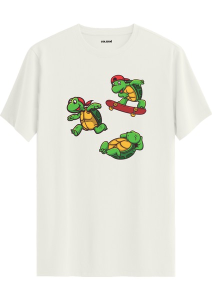 Kaplumbağa Karakter Baskılı Tişört