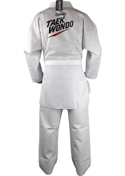 10013 Taekwondo Elbisesi Basic 2.0 Fitilli Beyaz Yaka Tekvondo Dobok fırsatları