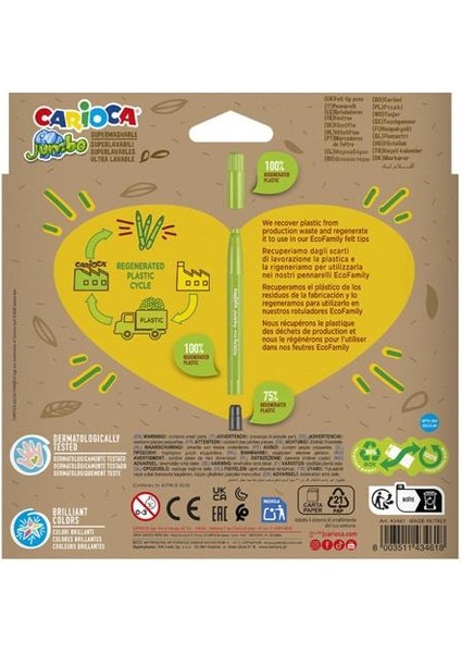 Jumbo Eco Family 12’li Yıkanabilir Jumbo Keçeli Kalem 43461 fiyatları