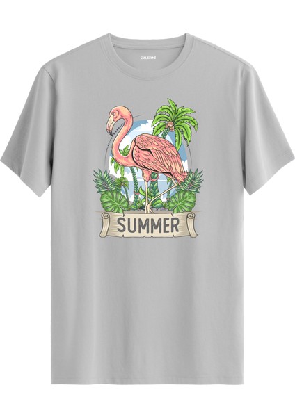 Summer Flamingo Tasarım Tişört