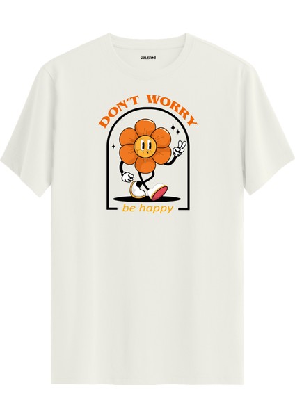 Motivasyon Sözlü Çiçek Karakter Tasarım Tişört