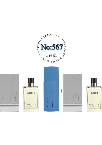 567 + 567 Erkek Parfüm Edp 50 ml + No: 567 Unisex Deodorant 150 ml - MNMS567DEO2