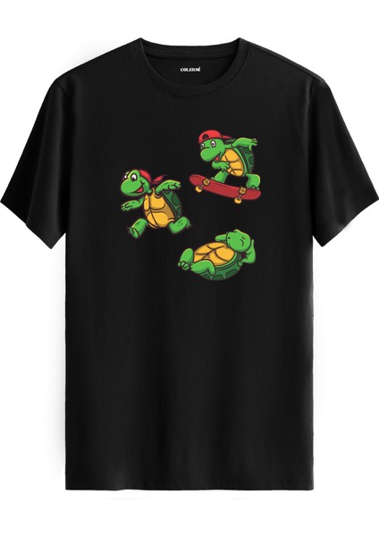 Kaplumbağa Karakter Baskılı Tişört