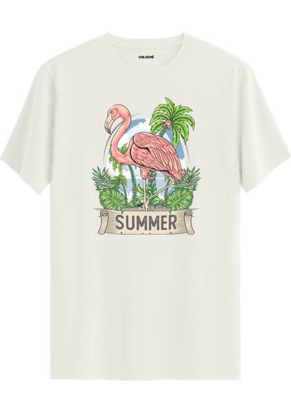Summer Flamingo Tasarım Tişört