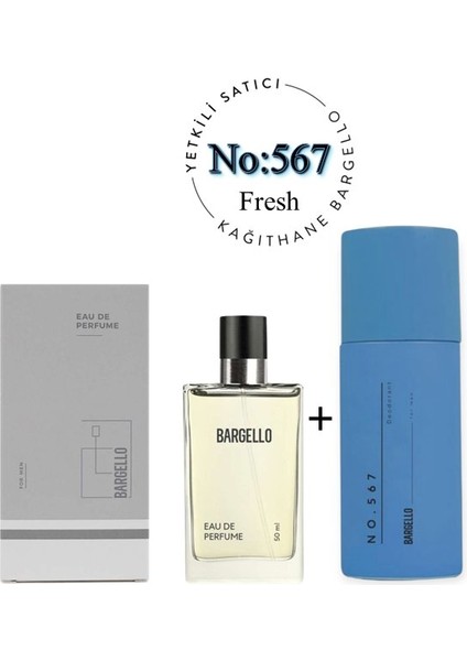 567 Erkek Parfüm Edp 50 ml + No: 567 Unisex Deodorant 150 ml - MNMS567DEO