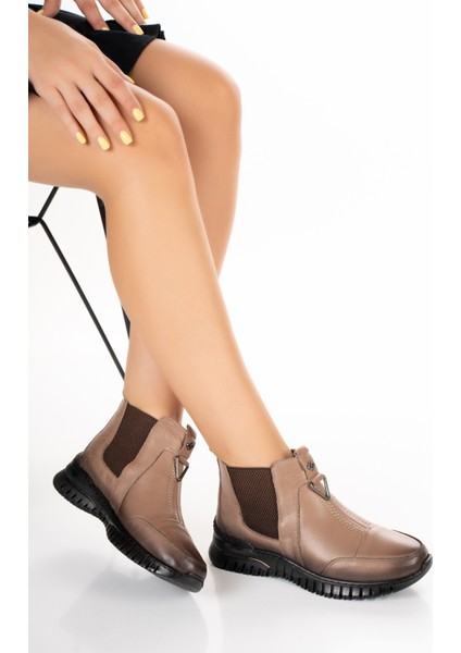 1453-1 Günlük Kadın - Tam Ortopedik - Hakiki Deri - Bot