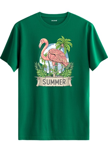 Summer Flamingo Tasarım Tişört