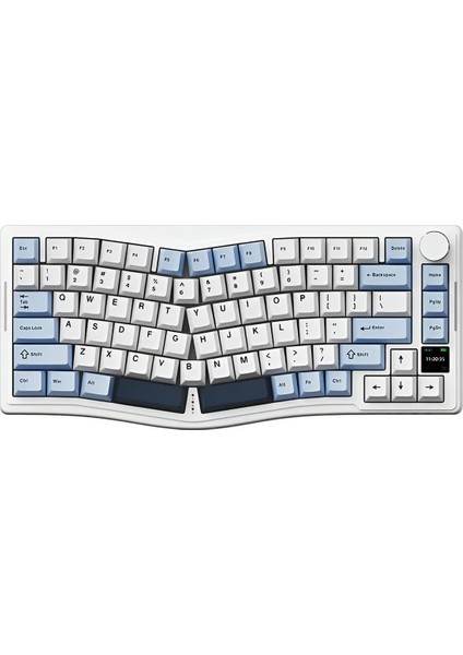AKS-075 Ergonomik Tasarım, Tft Ekranlı 3 Modlu Mekanik Klavye Mavi - Gift Switch