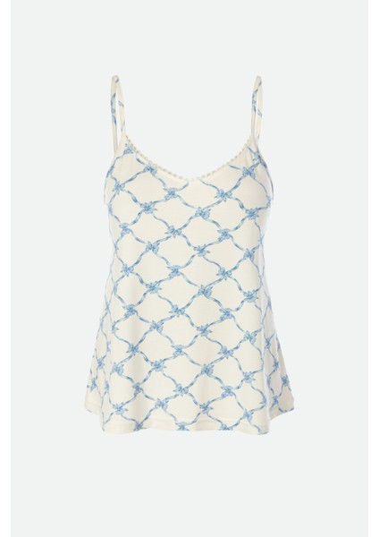 Kadın Askılı Yumuşak Dokulu Desenli Pijama Takımı fiyatları